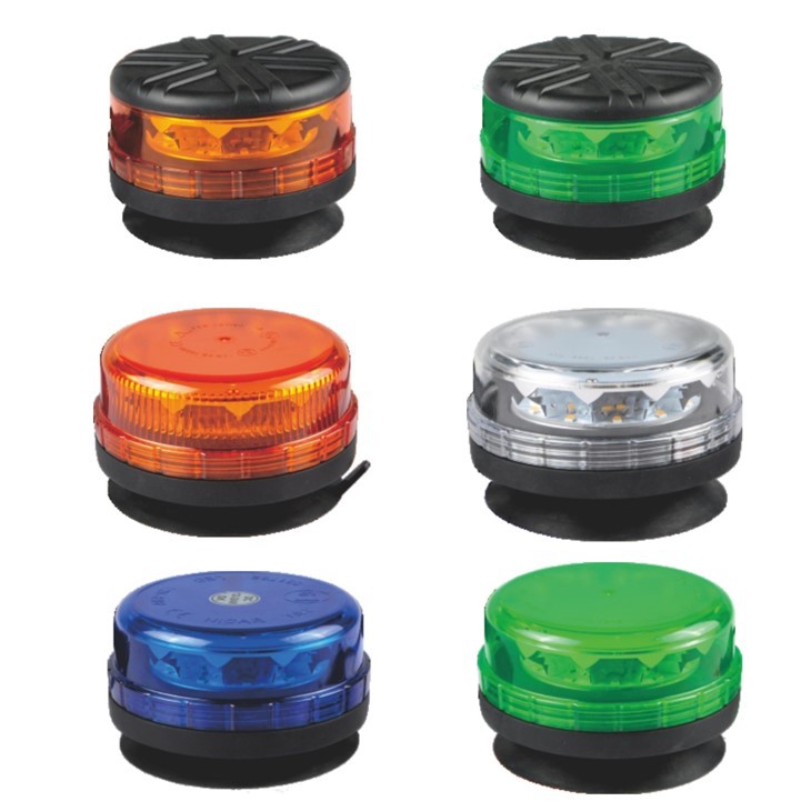 12-24VDC Universal Magnetig Ambr Cylchdro Argyfwng Din Base Signal LED Strôb Golau Beacon Ar gyfer Tryciau Ceir Cyflwr Newydd