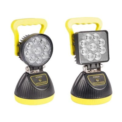Cludadwy gwrth-ddŵr IP67 Aildrydanadwy 24V 36W 1800 lumens golau rhybudd dan arweiniad gyda sylfaen magnetig ar gyfer adeiladu awyr agored